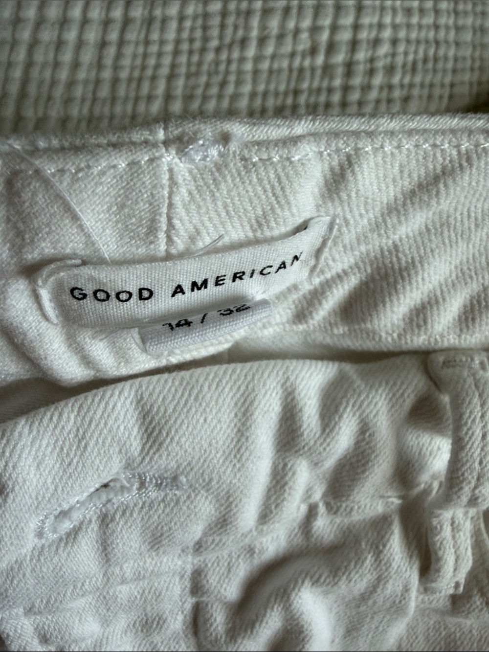 Good American White Straight Leg Jeans